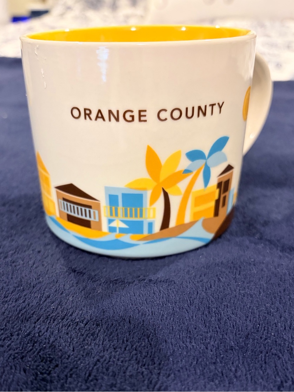 Starbucks Orange County Ceramic Coffee Mug with Yellow- You are Here Collection